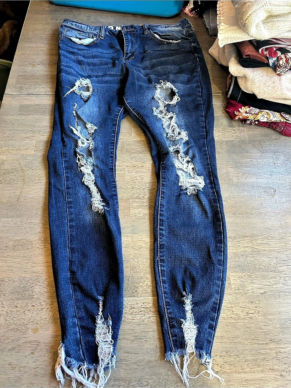 S.O.N.G. Perfect High Rise Skinny Ankle Jeans Blue Waist 26